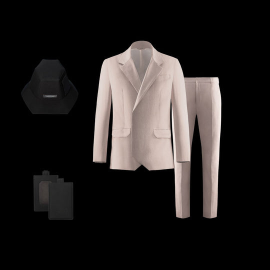 Ultra Suit 3.0 double-breasted suit combination white sand + M-system