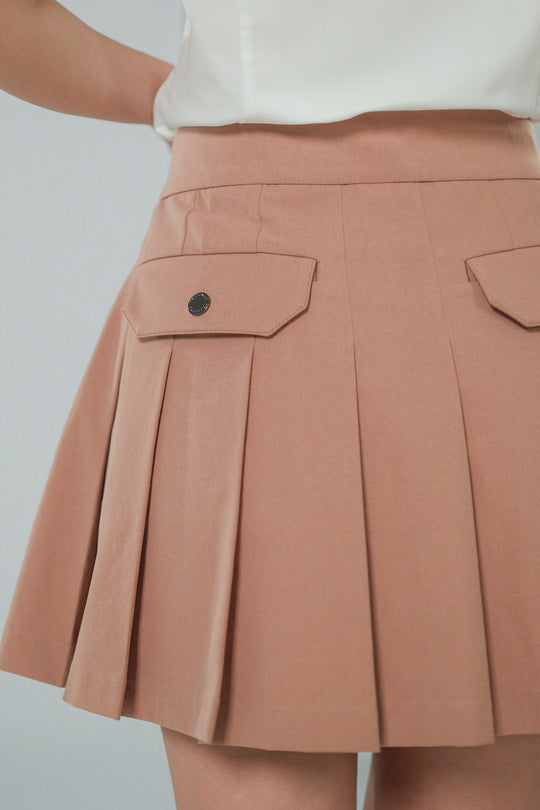 Ace Golf High Waist Pleated Skirt - Women's - Cocoa Brown