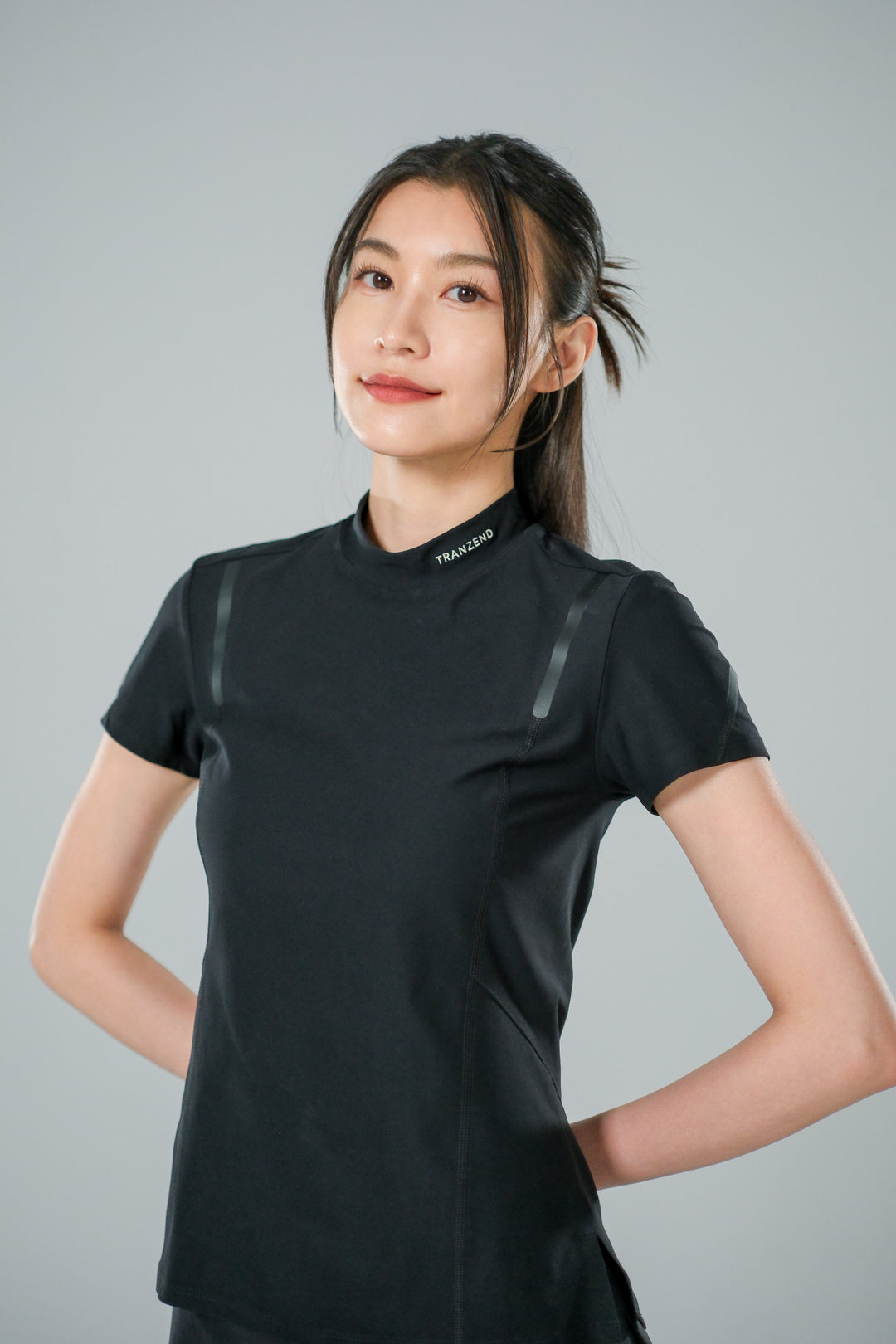 Sport High Neck Short Sleeve Top - Women