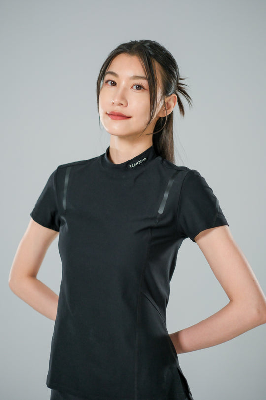 Sport High Neck Short Sleeve Top - Women