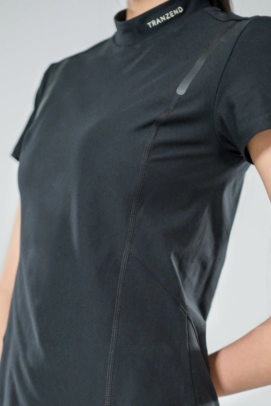 Sport High Neck Short Sleeve Top - Women