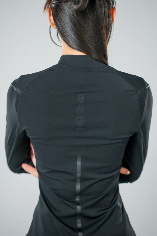 Sport (UV-resistant) High Neck Long Sleeve Top - Women's - Extreme Black