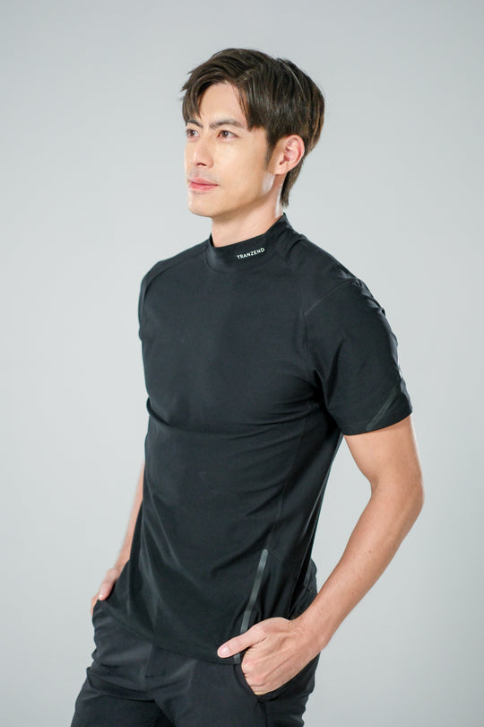 Sport Mock Neck Short Sleeve Top - Men