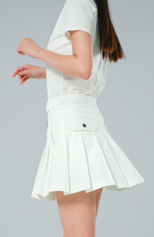 Ace Golf High Waist Pleated Skirt - Women's - Classic White