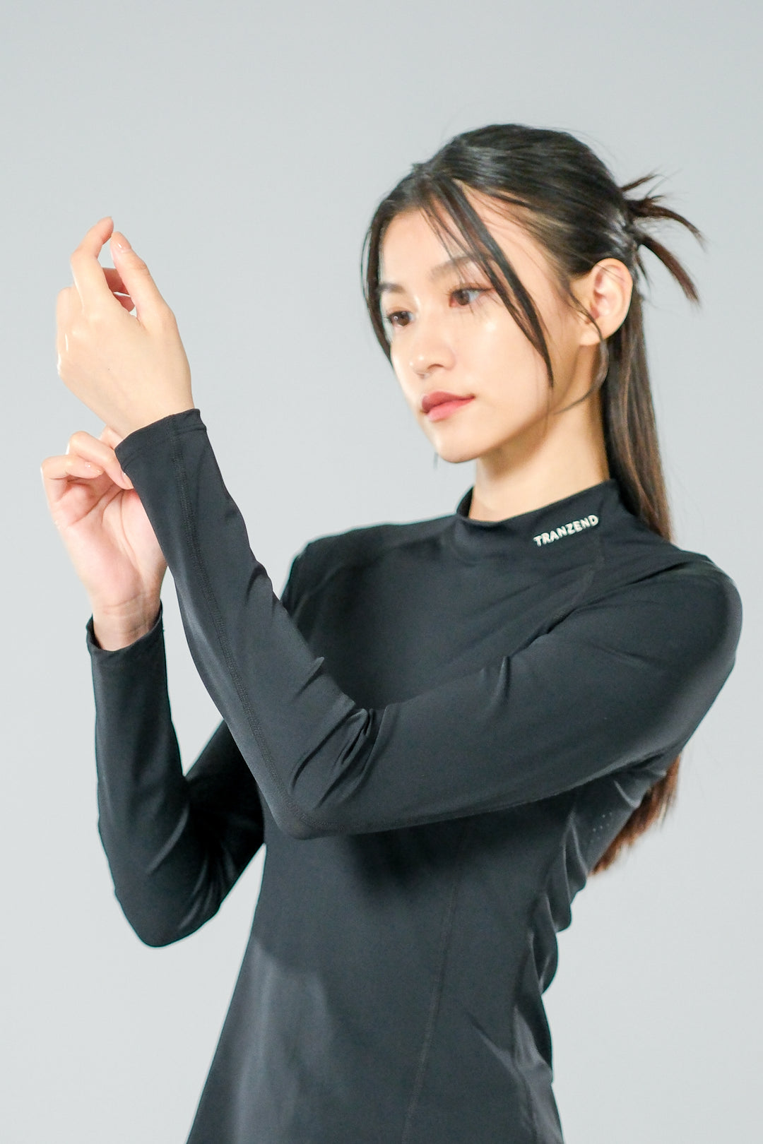 Sport (抗UV) 高領長袖上衣-女-皇室藍