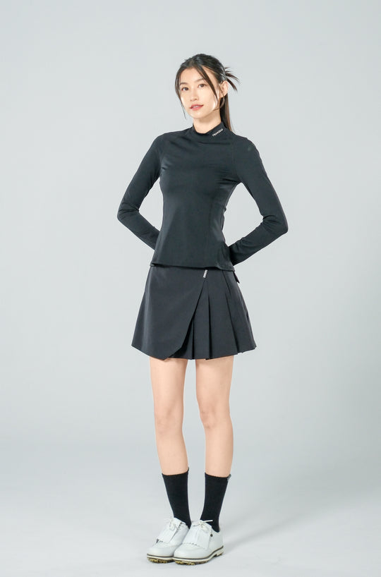 Sport (UV-resistant) High Neck Long Sleeve Top - Women's - Extreme Black