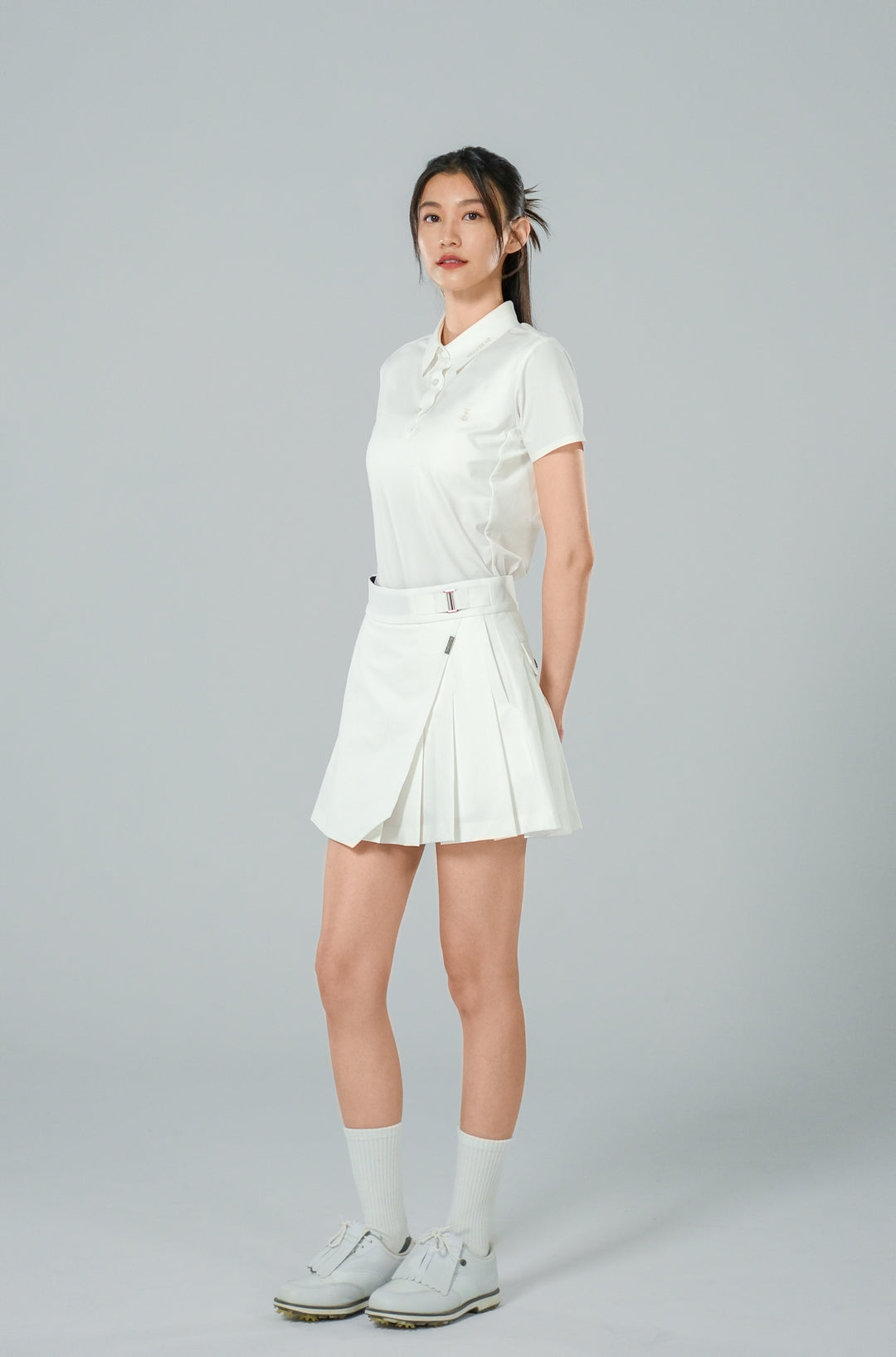 Ace Golf High Waist Pleated Skirt - Women's - Classic White