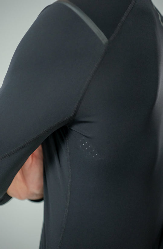 Sport (UV-resistant) High Neck Long Sleeve Top - Men's - Extreme Black