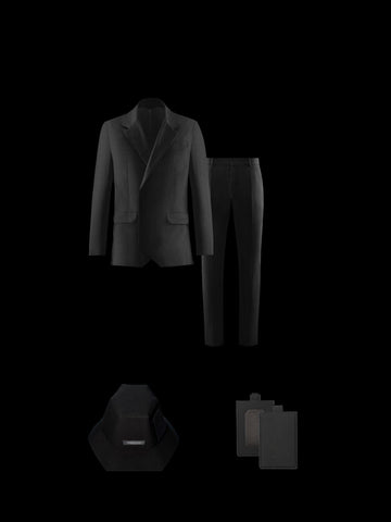Ultra Suit 3.0 Double-breasted Suit Set Classic Black + M-system - TRANZEND