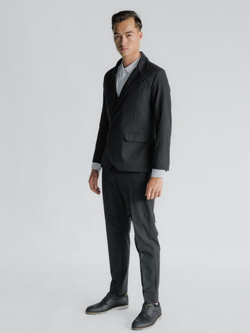 Ultra Suit 3.0 Double-Breasted Suit Set Classic Black - TRANZEND