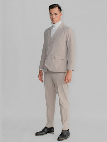 Ultra Suit 3.0 Double-breasted Suit Set Bai Zhusha - TRANZEND