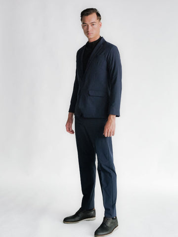 Ultra Suit 3.0 Single-Breasted Suit Set Midnight Blue - TRANZEND