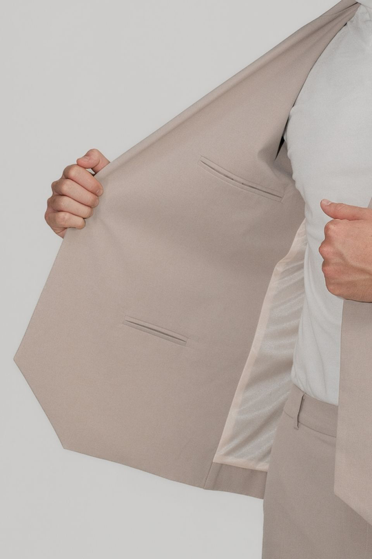 Ultra Suit 3.0 double breasted jacket white sand