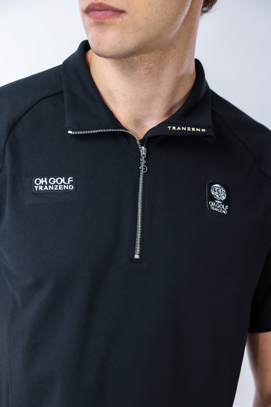 Quater-Zip Mock Neck Polo ｜拉鍊高領Polo