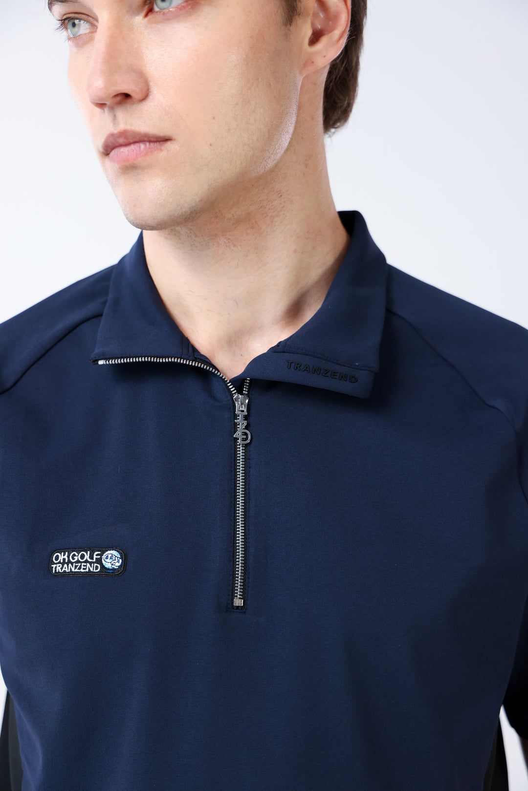 Quater-Zip Mock Neck Polo ｜拉鍊高領Polo