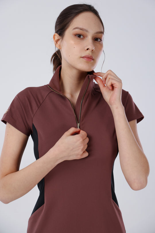 Quater-Zip Mock Neck Dress | 拉鍊高領洋裝