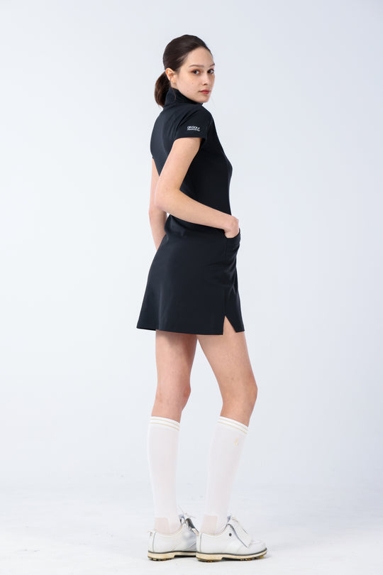 Quater-Zip Mock Neck Dress | 拉鍊高領洋裝