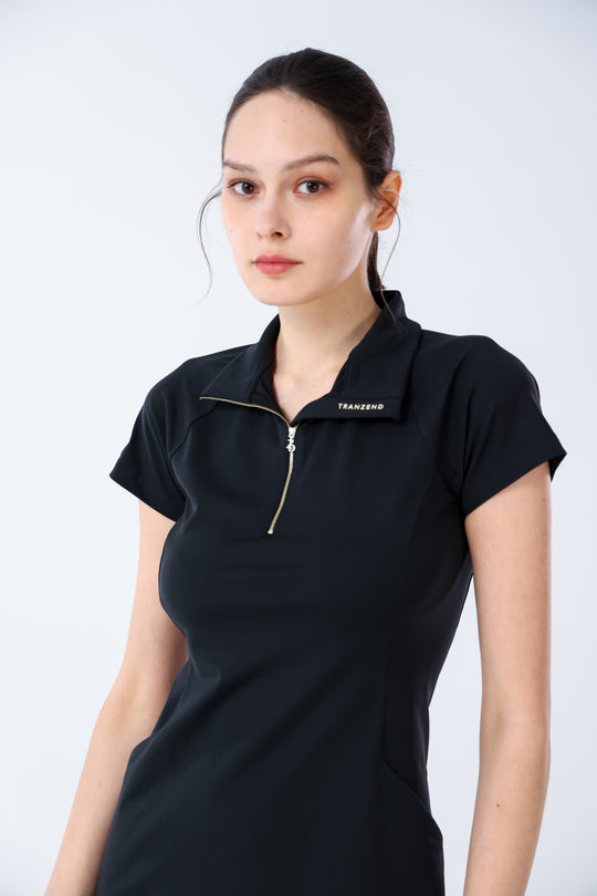 Quater-Zip Mock Neck Dress | 拉鍊高領洋裝