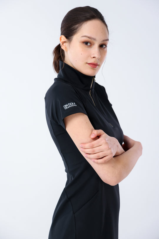 Quater-Zip Mock Neck Dress | 拉鍊高領洋裝