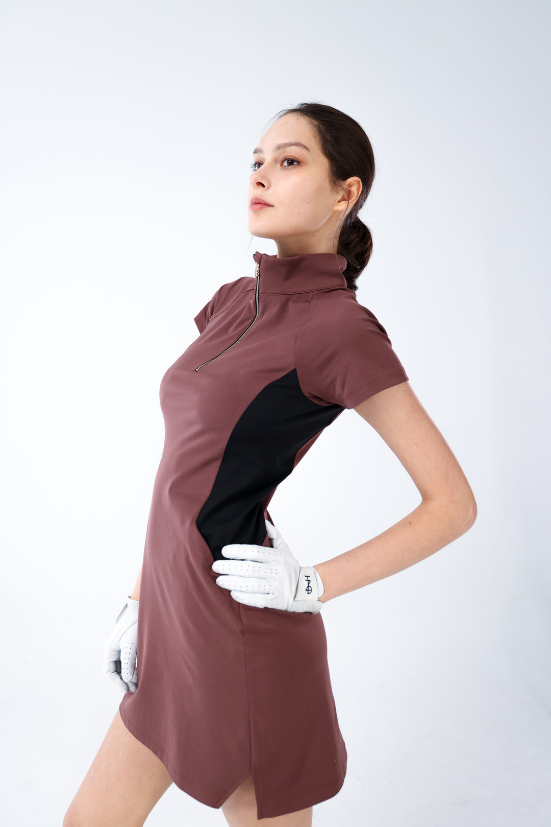 Quater-Zip Mock Neck Dress | 拉鍊高領洋裝