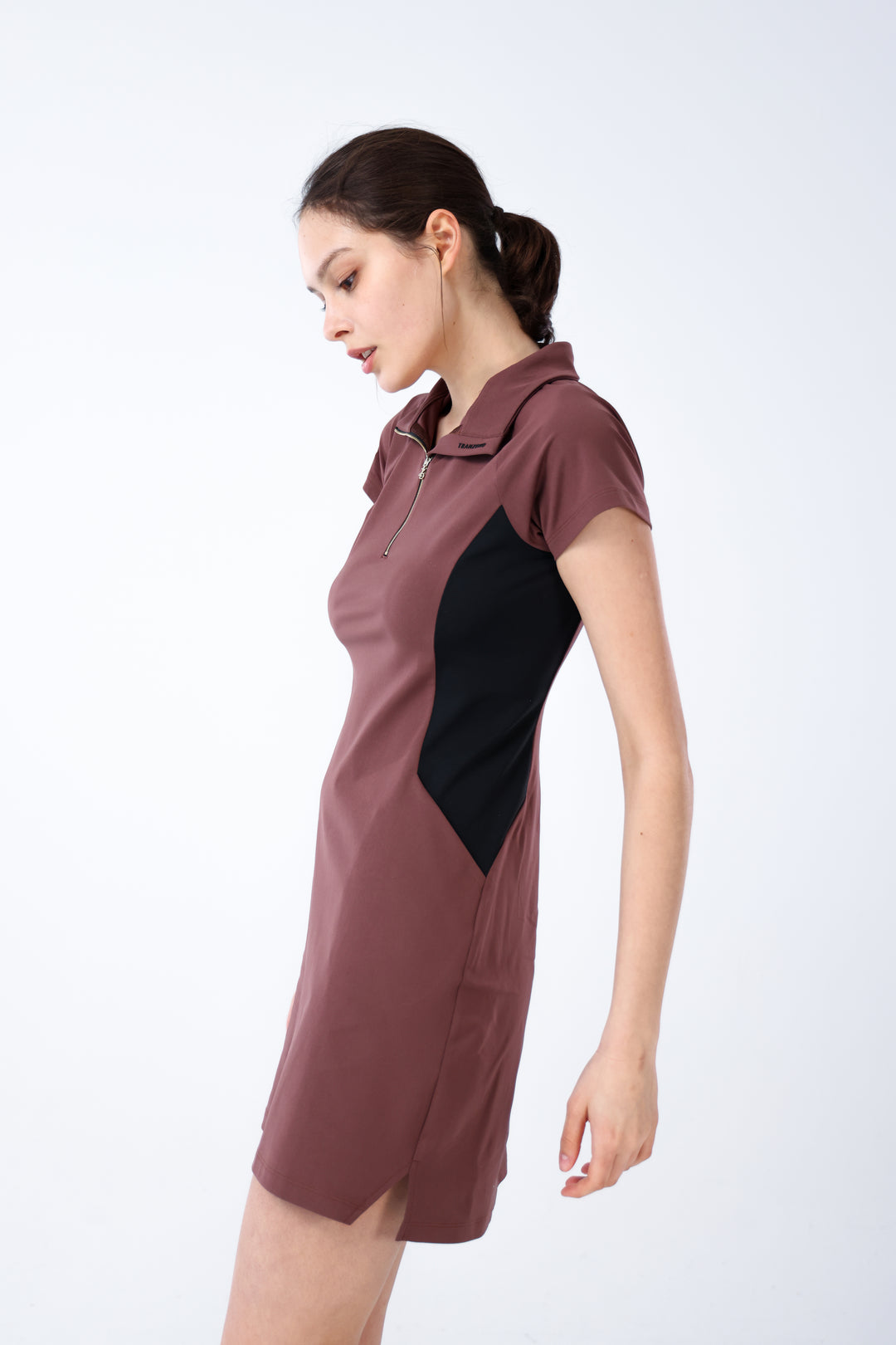 Quater-Zip Mock Neck Dress | 拉鍊高領洋裝