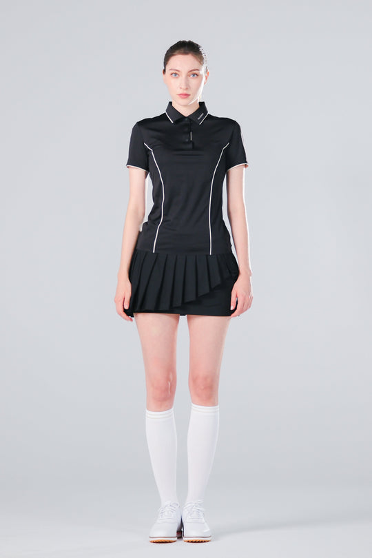 TRANZEND 冰感釘釦 Polo衫 (女) (黑)