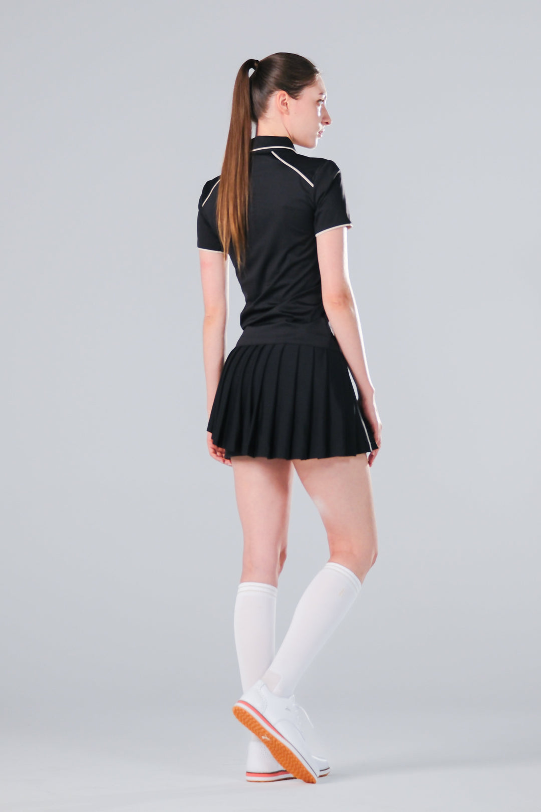 TRANZEND 冰感釘釦 Polo衫 (女) (黑)