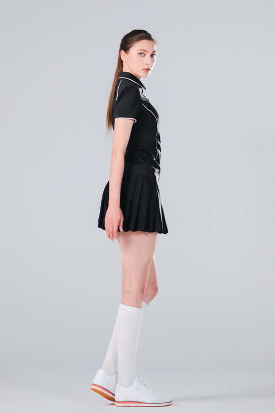 TRANZEND 冰感釘釦 Polo衫 (女) (黑)