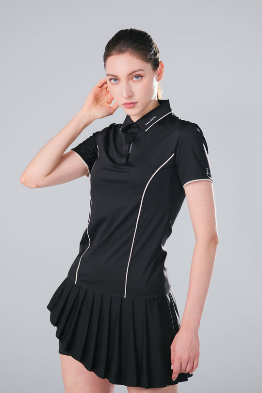 TRANZEND 冰感釘釦 Polo衫 (女) (黑)