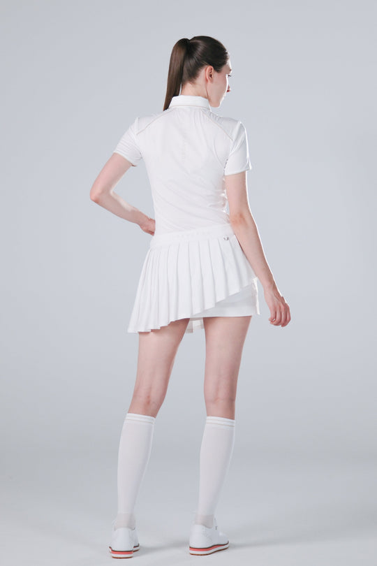 TRANZEND 冰感釘釦 Polo衫 (女) (白)