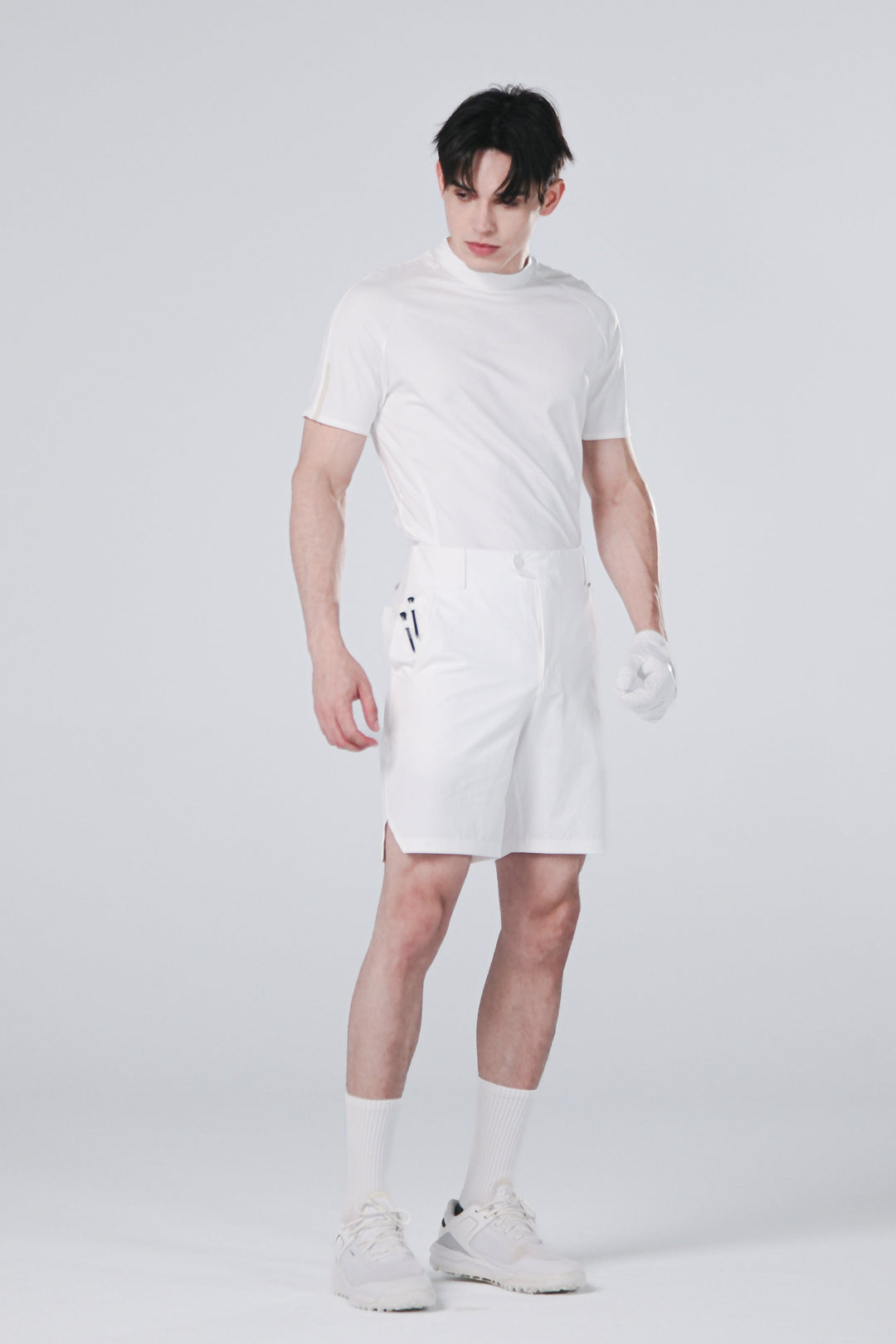 TRANZEND 小高領機能短袖 (男) (白)