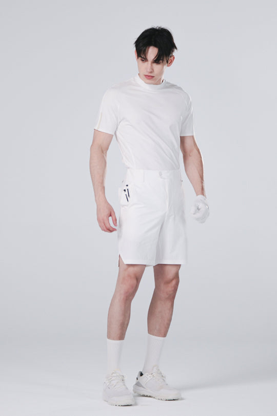 TRANZEND 小高領機能短袖 (男) (白)