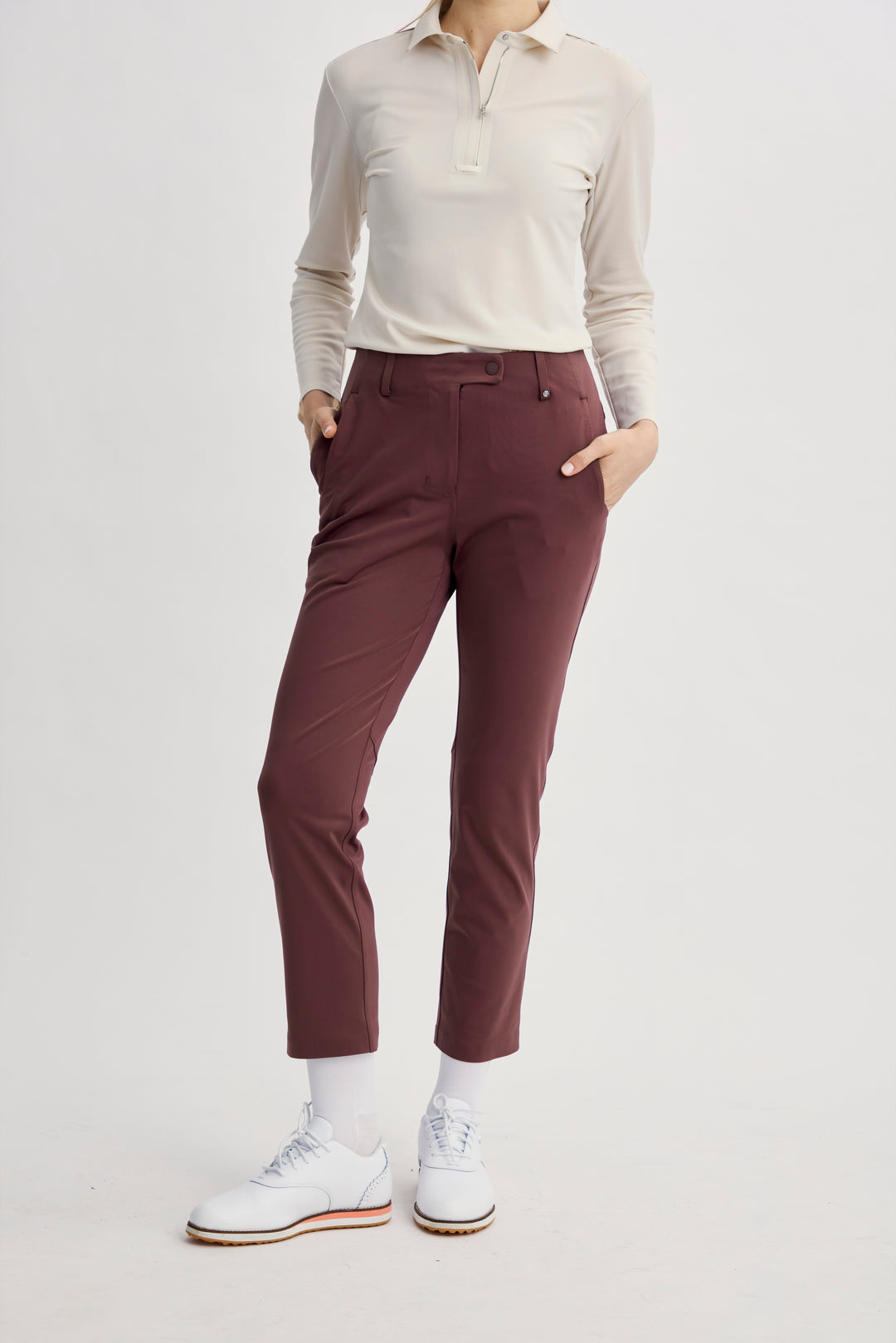 AW26 Golf F Cropped Trousers Brown 正面