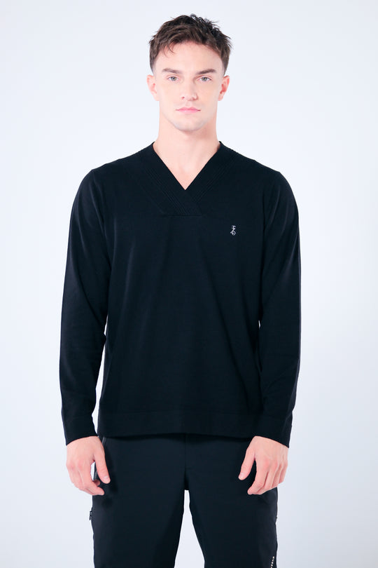 V Neck Velvety Sweater