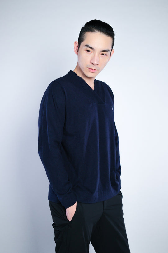Vneck WoolBlend Sweater V領羊毛混紡毛衣