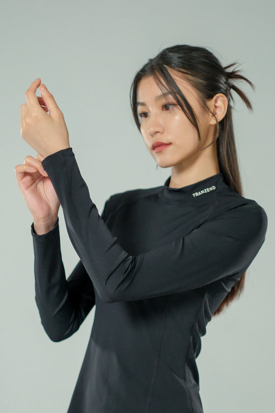 Sport (抗UV) 高領長袖上衣-女-皇室藍