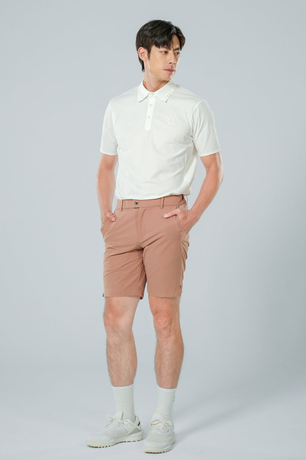 Ace Shorts-Ace 高爾夫短褲-男- 可可棕