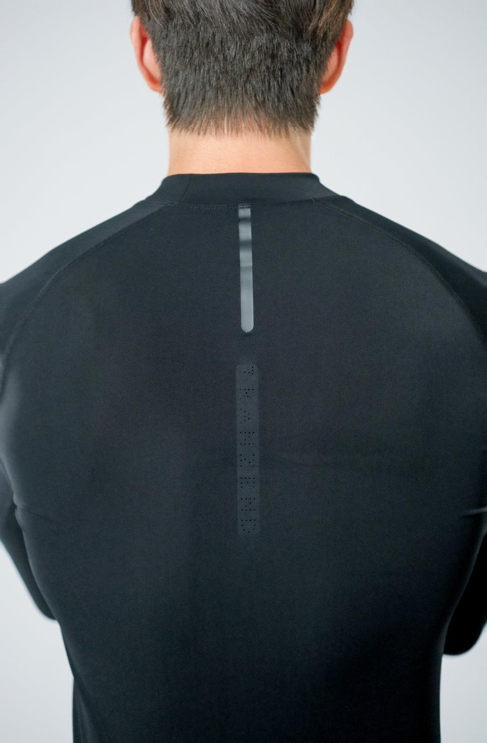 Sport (抗UV) 高領長袖上衣-男-極致黑