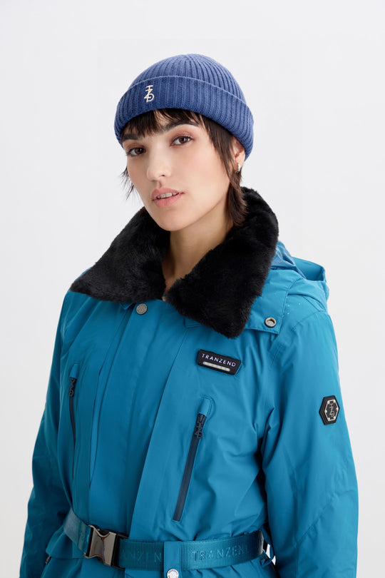 可翻式毛帽頭套 / WOMEN / blue_1334 / 修正 Logo 優先照片