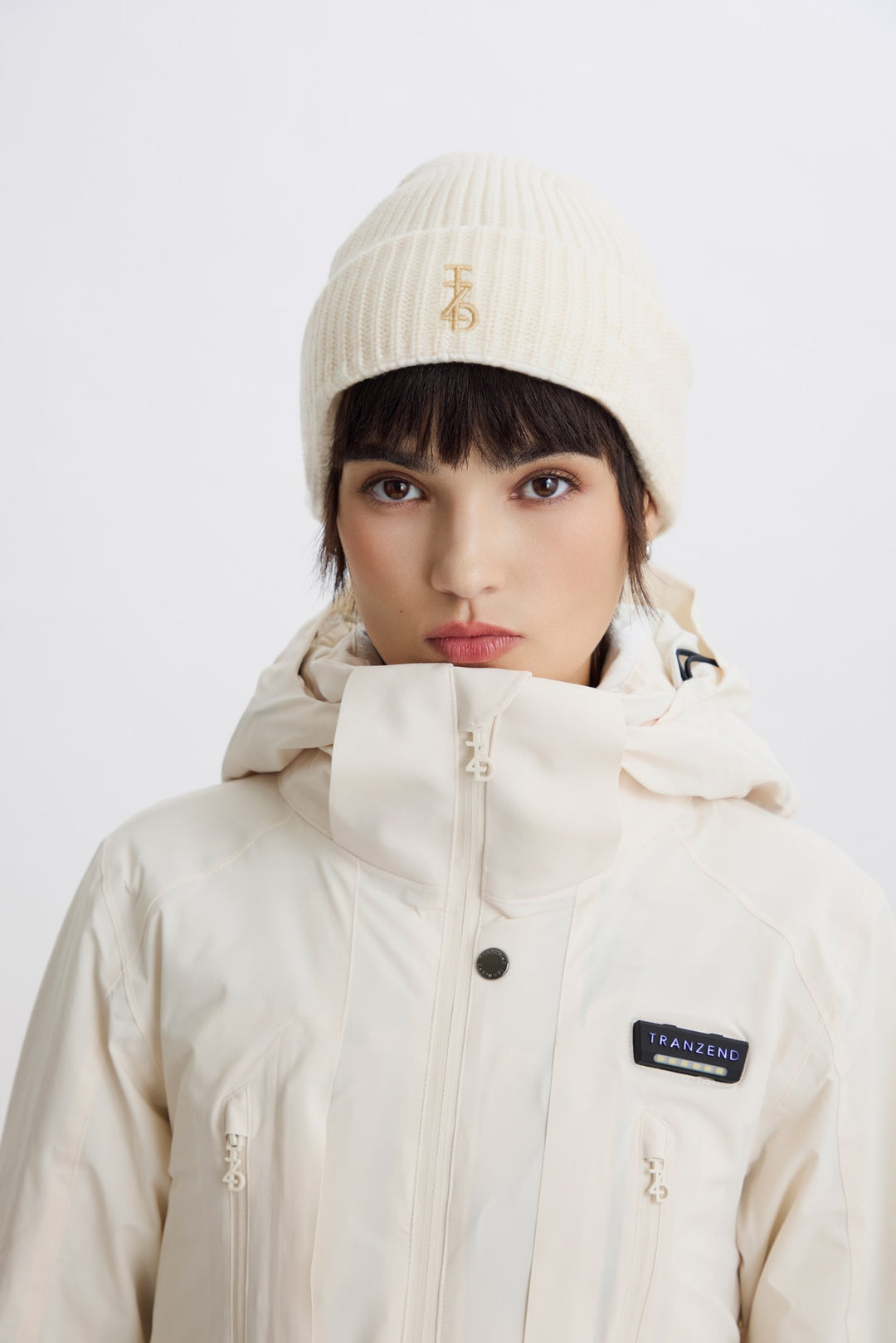 可翻式毛帽頭套 / WOMEN / ivory_1031 / 修正 Logo 優先照片