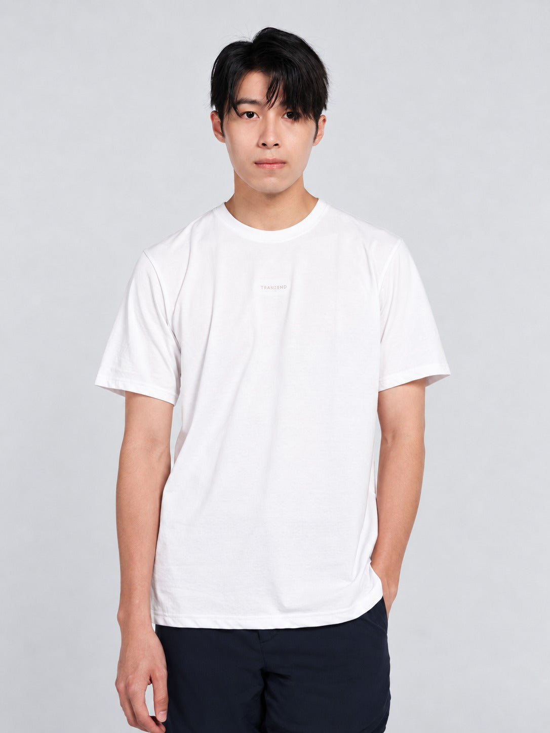 TRANZEND ultra-tee-2-crew-neck-short-black-men men 經典白 cover — URBAN EC studio