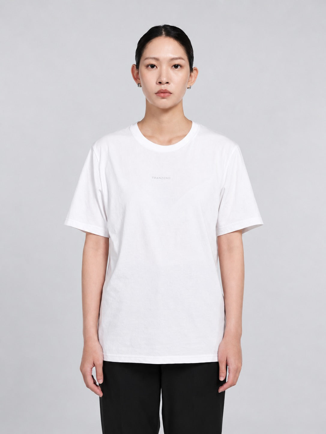 TRANZEND ultra-tee-2-crew-neck-short-black-men women 經典白 cover — URBAN EC studio