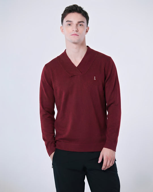 V Neck Velvety Sweater