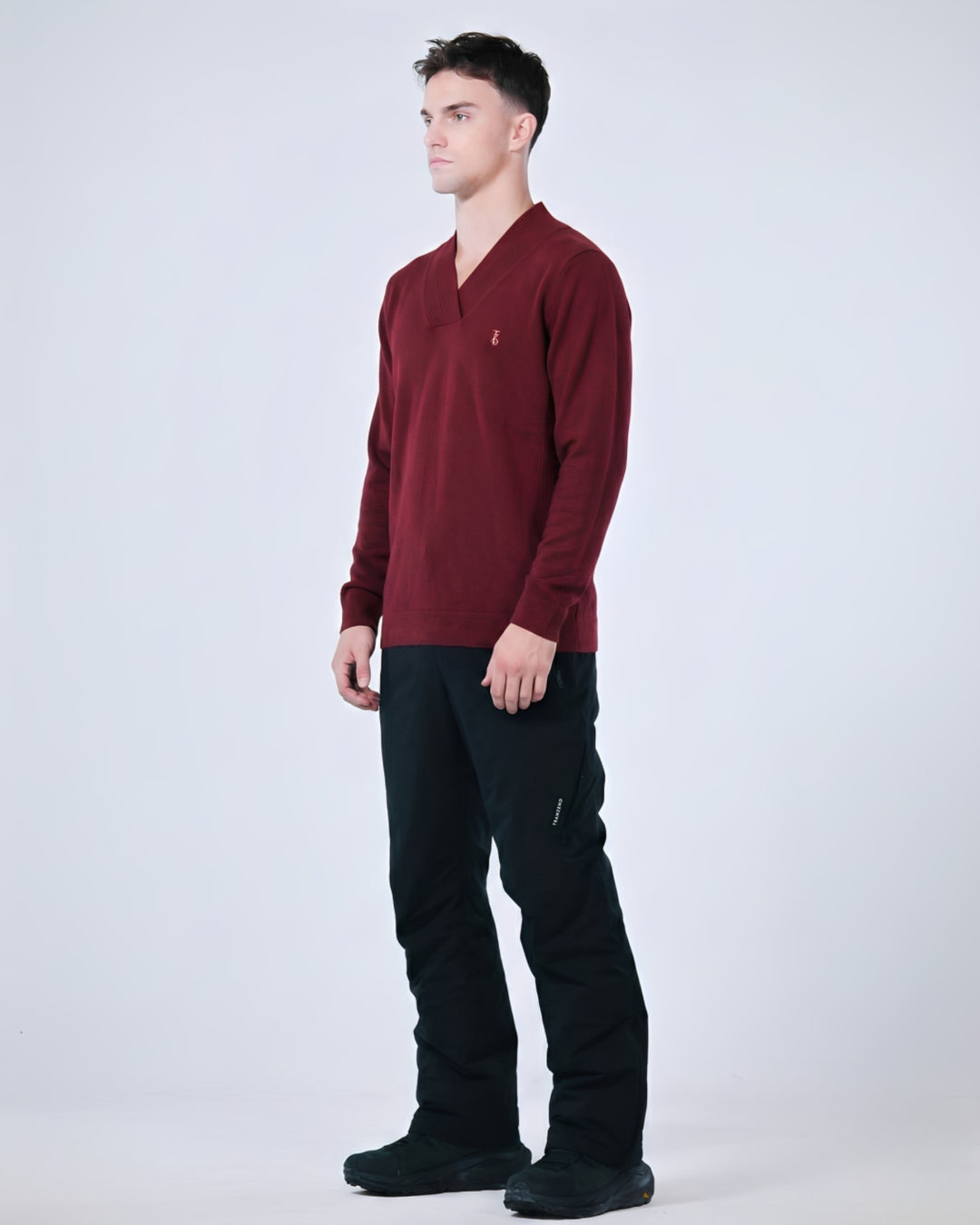 V Neck Velvety Sweater