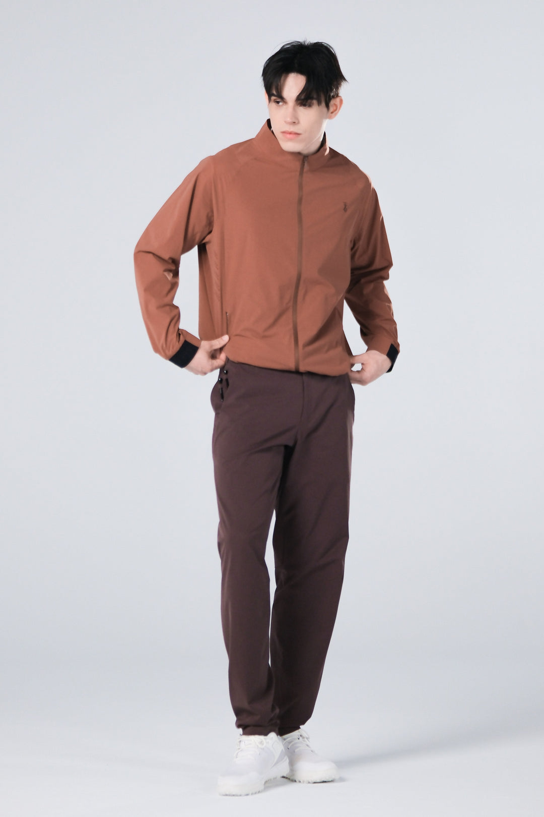 TRANZEND 冰感彈力外套 男 棕 EC照