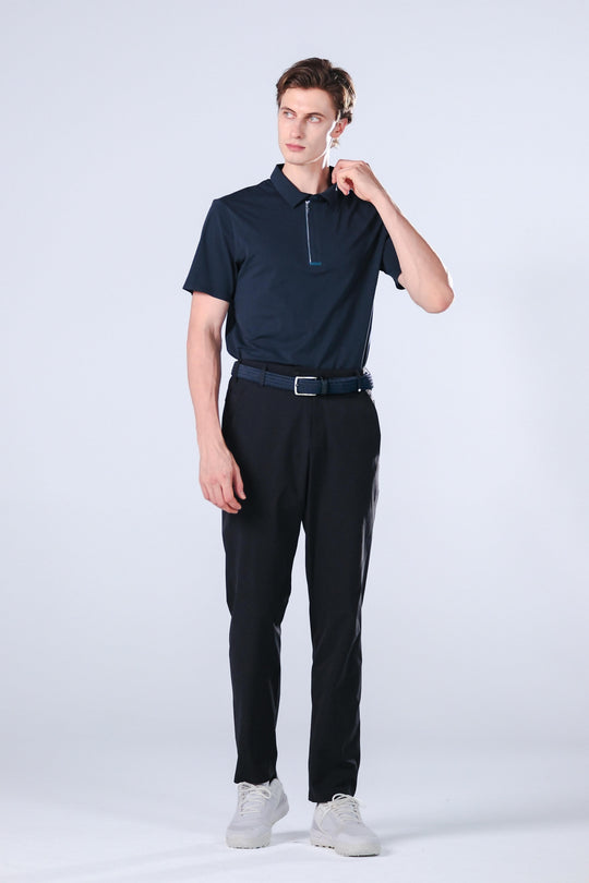 TRANZEND 彈力編織腰帶 男 深藍 EC照