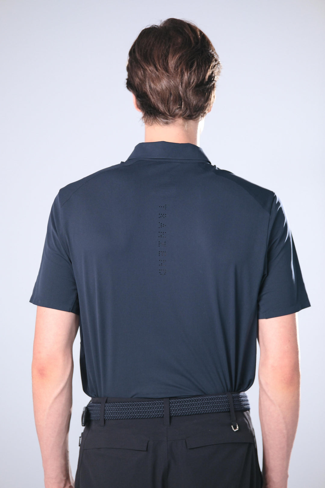 TRANZEND 快乾拉鍊Polo衫 男 藍 EC照