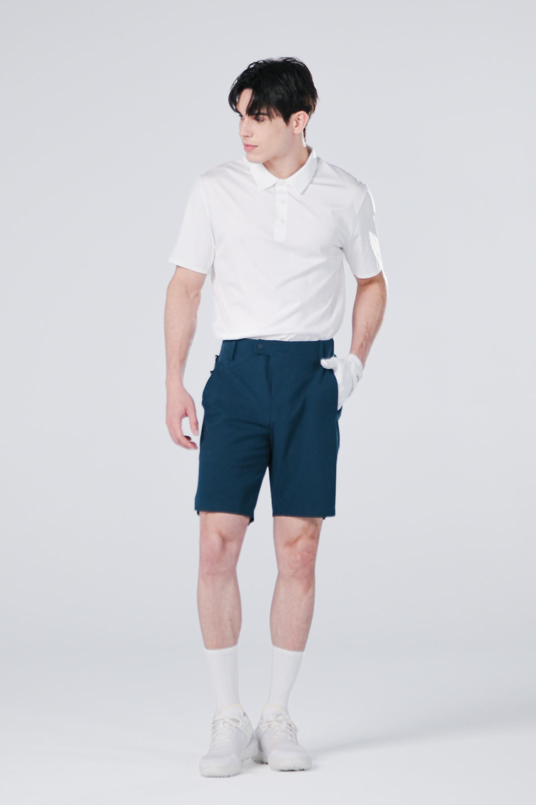 TRANZEND 防潑水彈力短褲 男 藍 EC照