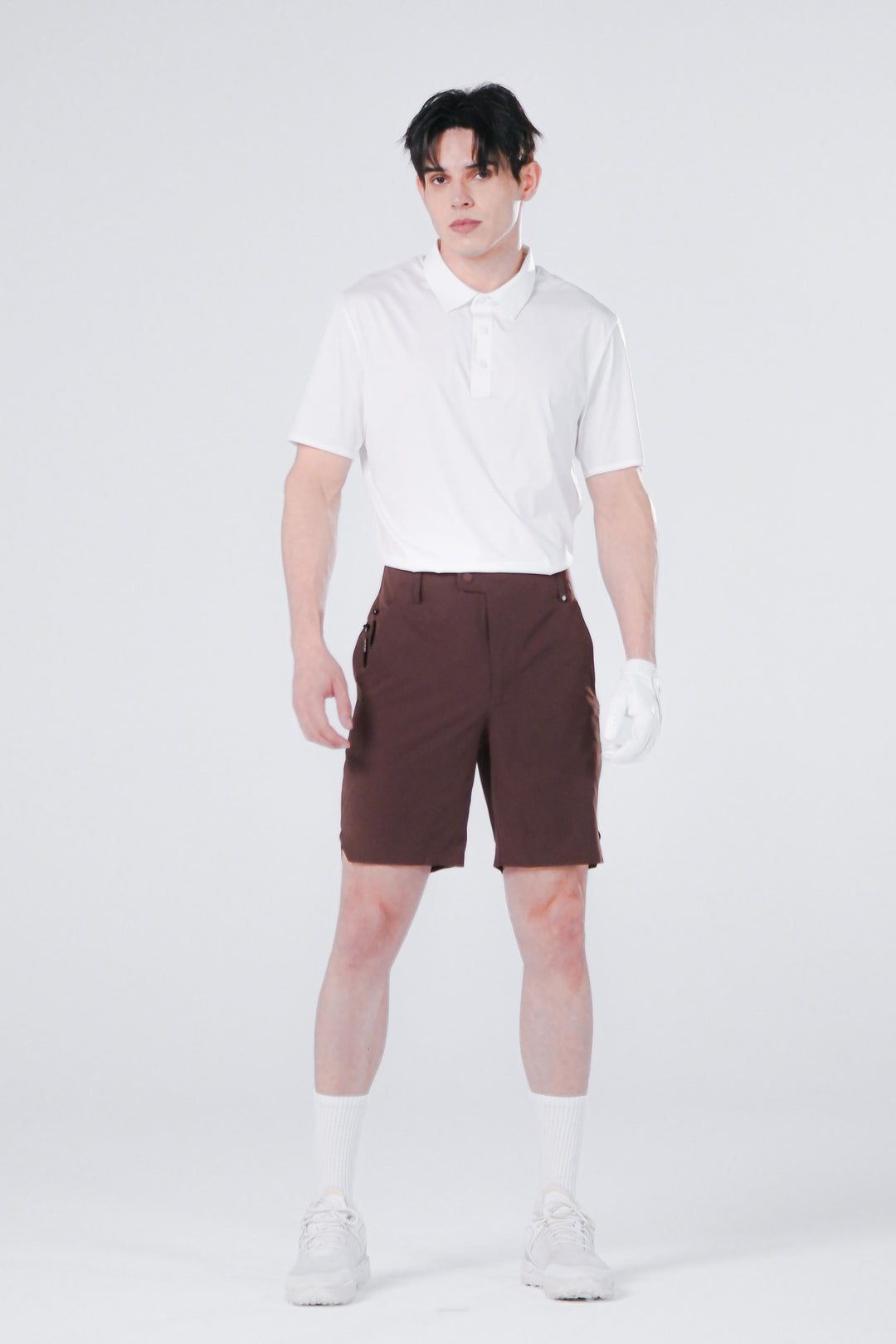 TRANZEND 防潑水彈力短褲 男 棕 EC照