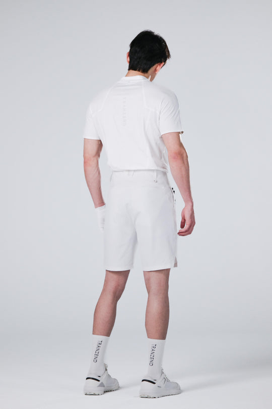 TRANZEND 防潑水彈力短褲 男 白 EC照